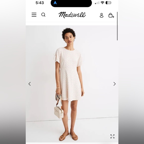 Madewell Tie-sleeve retro dress in dutch dandelions, size 0, very good condition - Picture 5 of 6